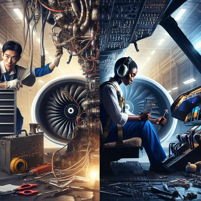 Flying vs Repairing Time Breakdown as AMT